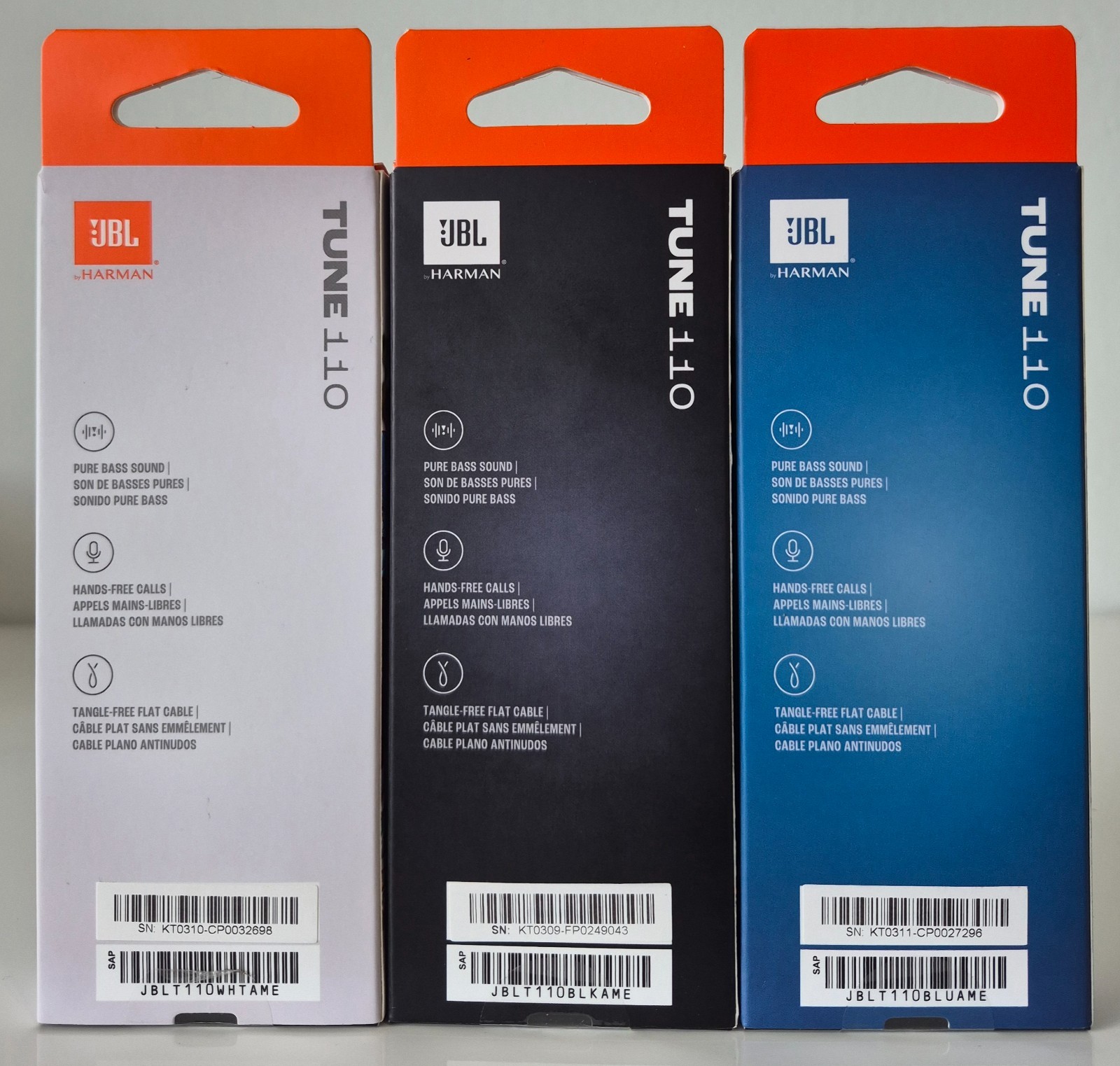 JBL Tune 110 In-Ear Wired Earphones Headphones NEW