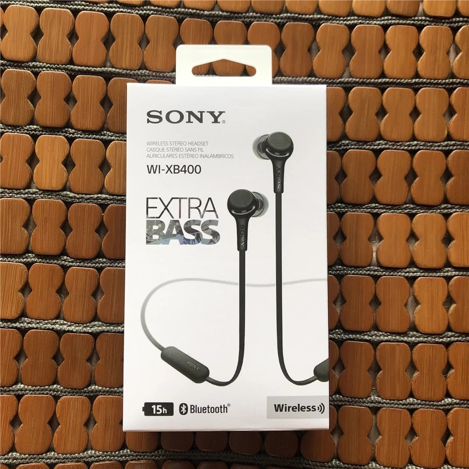 For Sony WI-XB400 Wireless Bluetooth Headphones Wireless Earbuds Black
