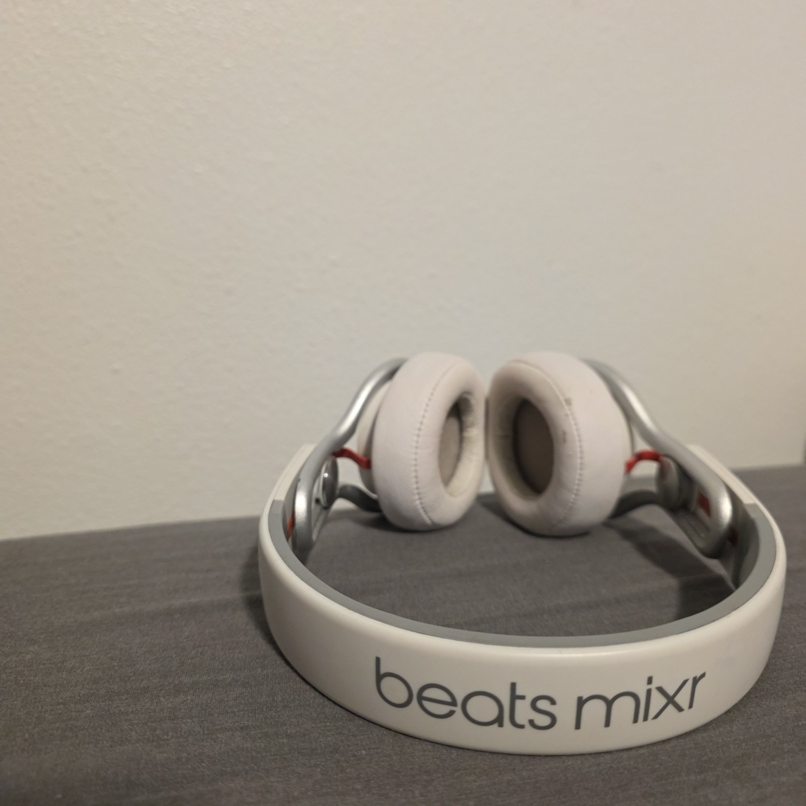 DISCONTINUED/ Beats Pro by Dr. Dre Headphones Red White And Silver Used
