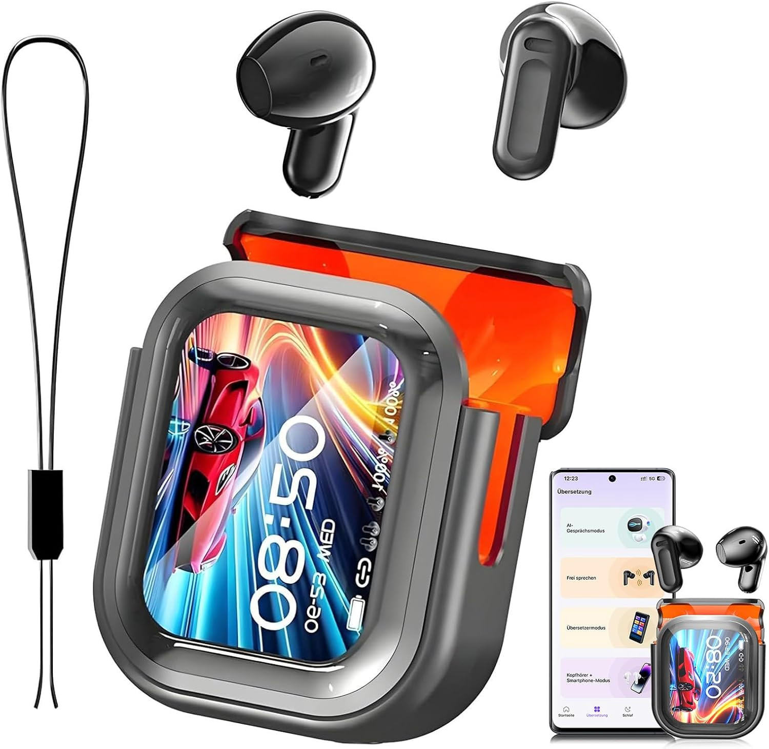 NE20 Translation Earbuds Real Time – AI 135 Language Translator Earbuds with LCD