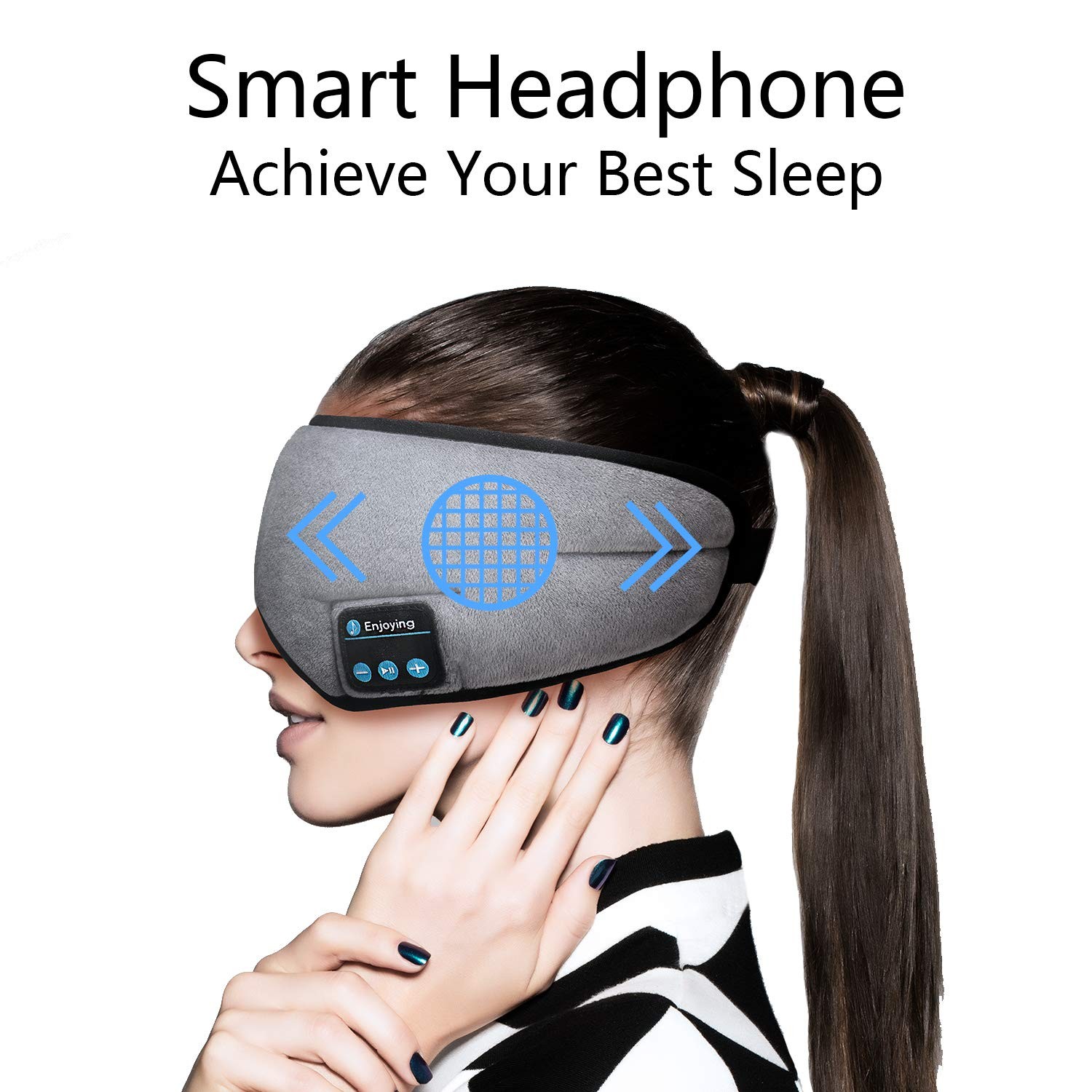 Wireless Sleep ,SKEYEOL Sleep Headphones,Adjustable&Washable Music Travel Sle…