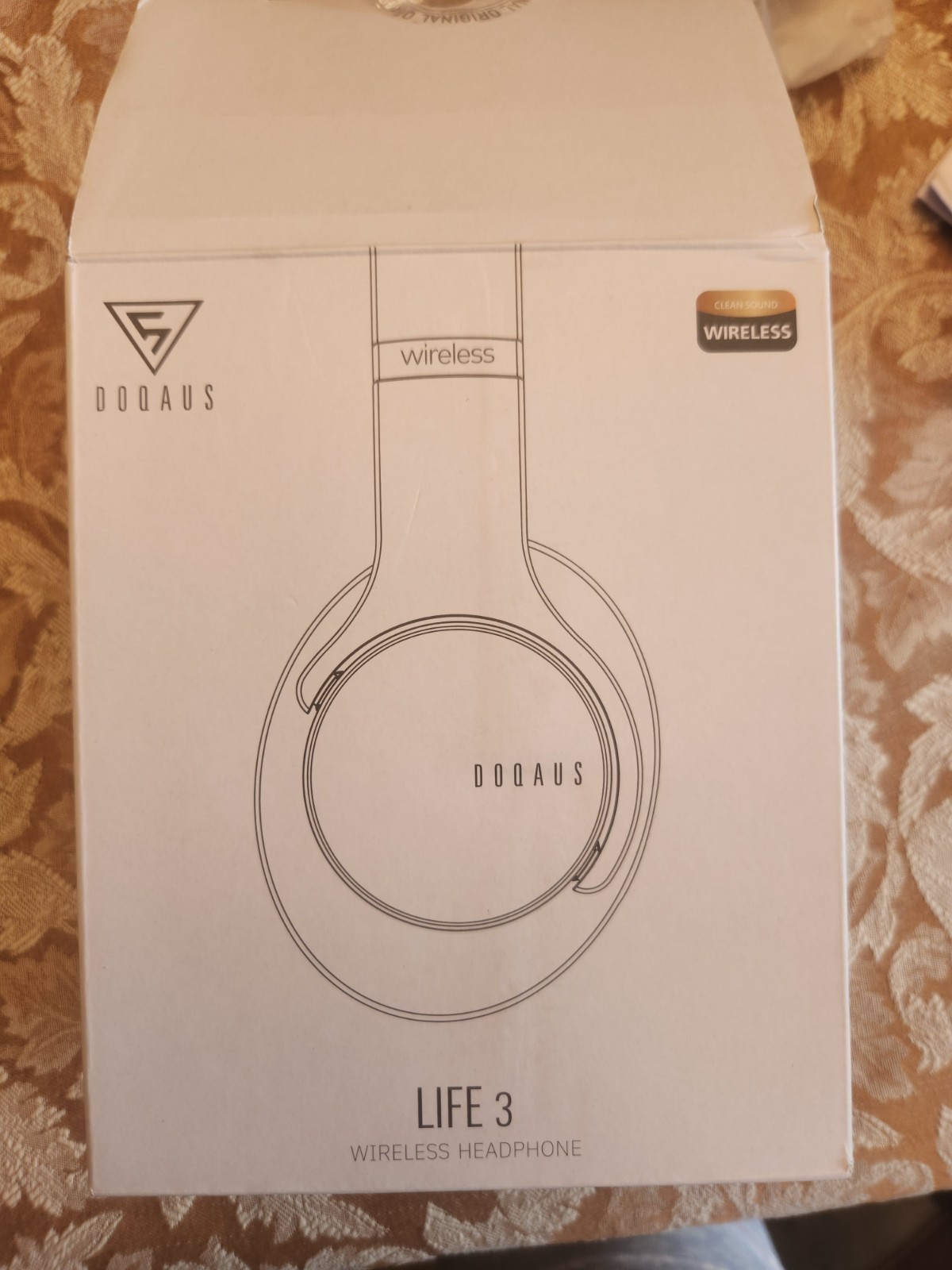 NEW Black DOQAUS LIFE 3 Bluetooth Headphones Wireless Stereo Microphone Pouch