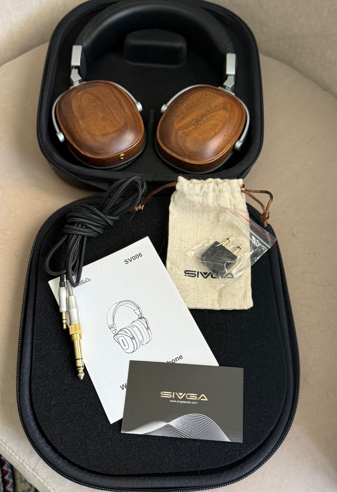 SIVGA SV006 Classic Overear Headphones Closeback Wooden HIFIAudio Wired