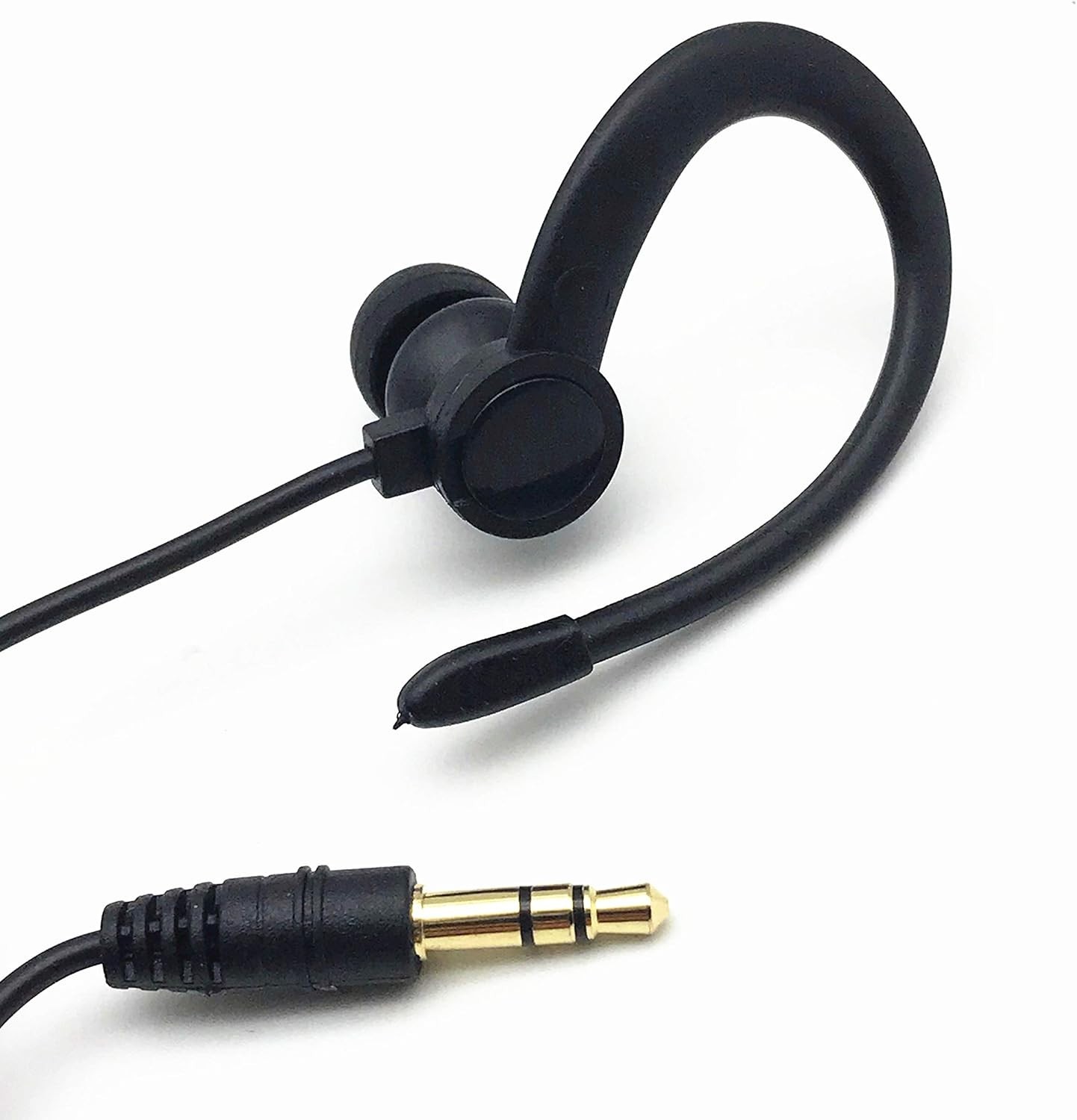 Single Side Earphone In-Ear Stereo to Mono Earbuds,3.5Mm Plug Ear Hook Earpiece