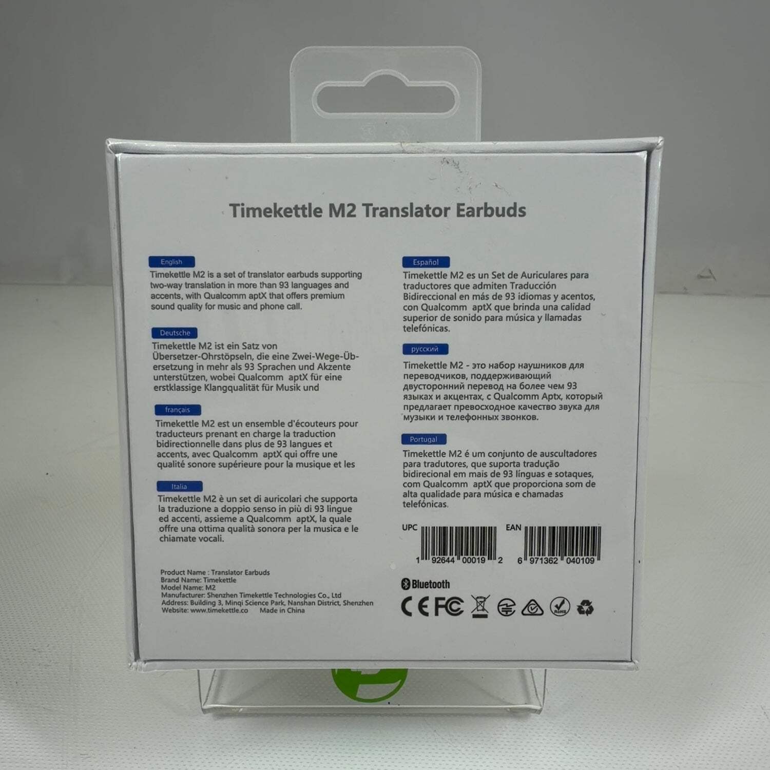 New Timekettle M2 Translator Translator Earbuds White M2