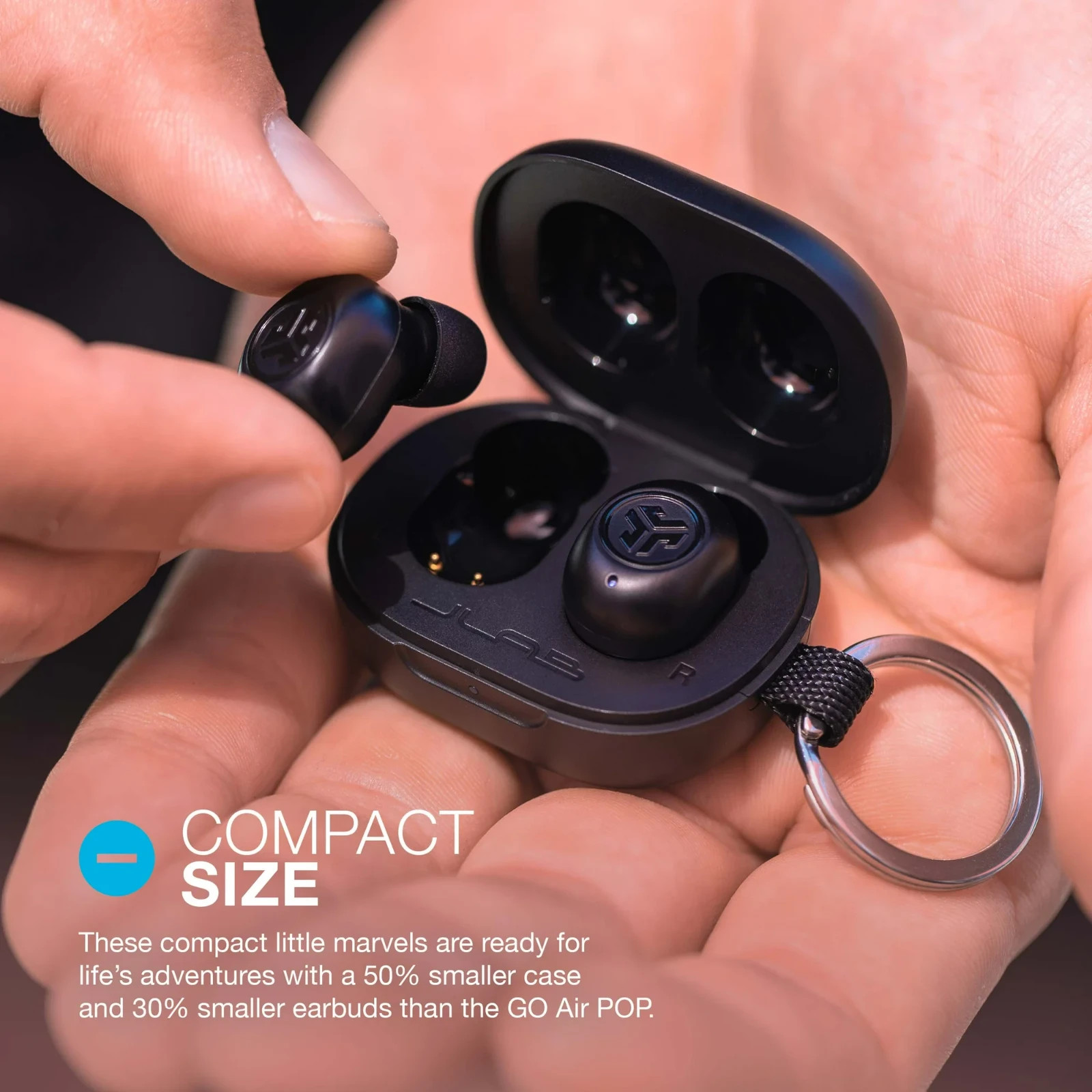 JLab JBuds Mini True Wireless Bluetooth Earbuds IP55 Black TWS