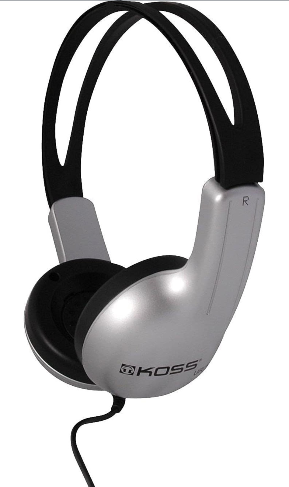 2x KOSS Stereo Headphones UR10 Silver And Black Tested NEW
