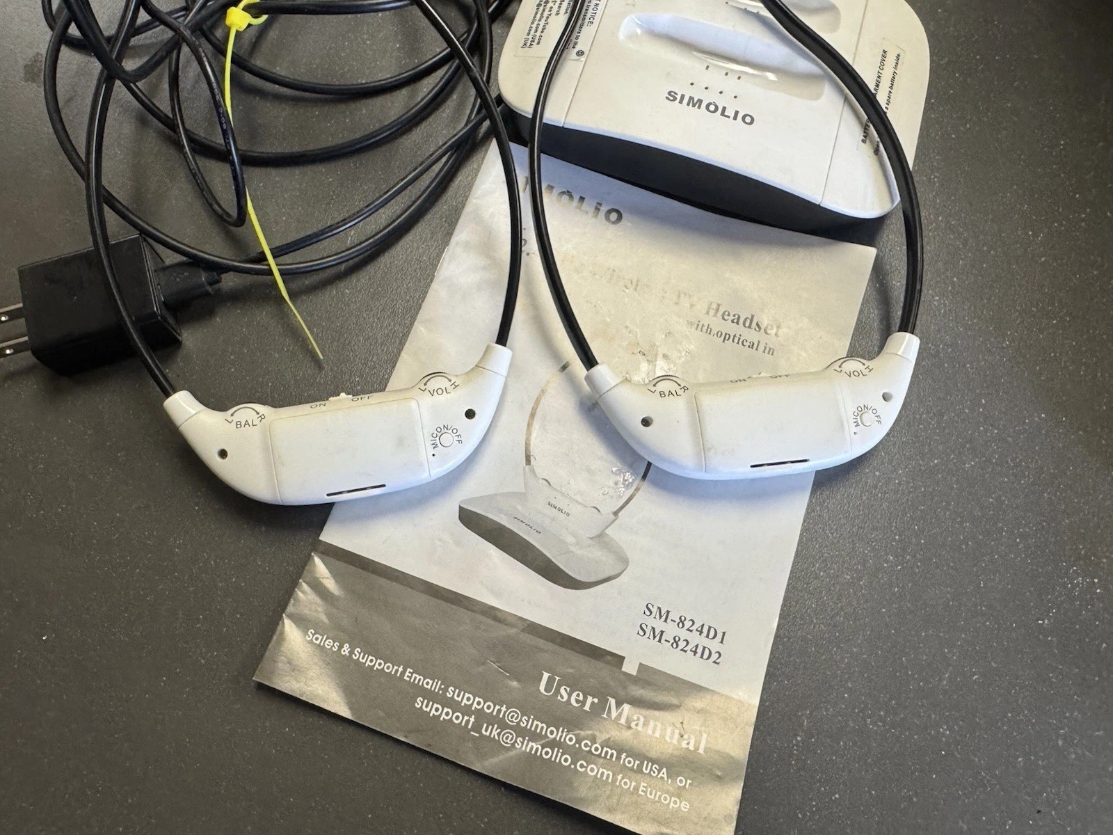 SIMOLIO SM-824D 2.4GHz Wireless Headset for TV Listening *FAST SHIPPING*