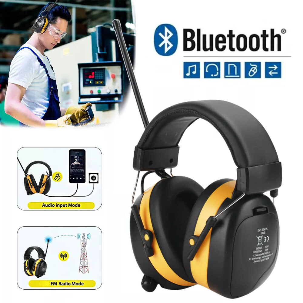 Digital FM Radio Headphones Noise Reduction Ear Protector for Construction US