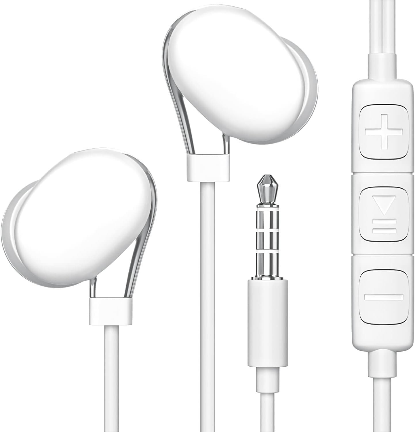 3.5mm Stereo Earbuds in-Ear Headphones Wired in line Microphone Volume Control