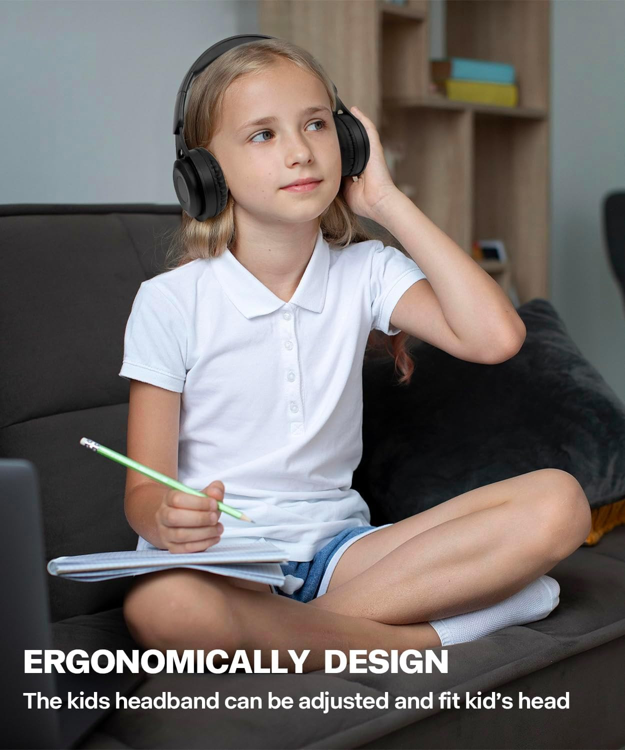 Kids Bluetooth Headphones, over Ear Children’S Wireless Bluetooth 5.3 Headsets,