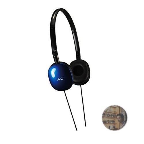 JVC HA-S160-AA Closed Back Foldable Headphones Blue Lightweight 66g New