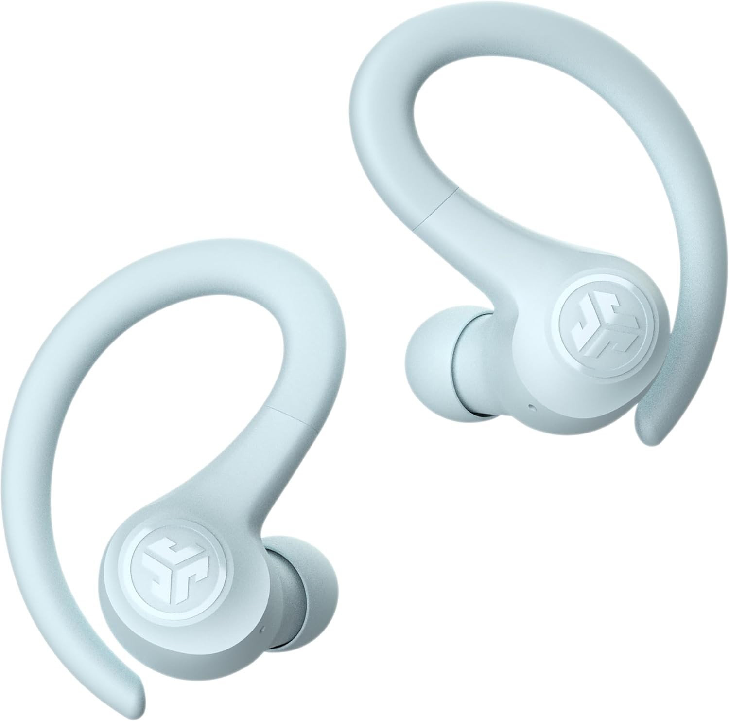 Sweatproof Go Sport+ Earbuds with Secure Fit & Custom EQ Settings – Light Blue