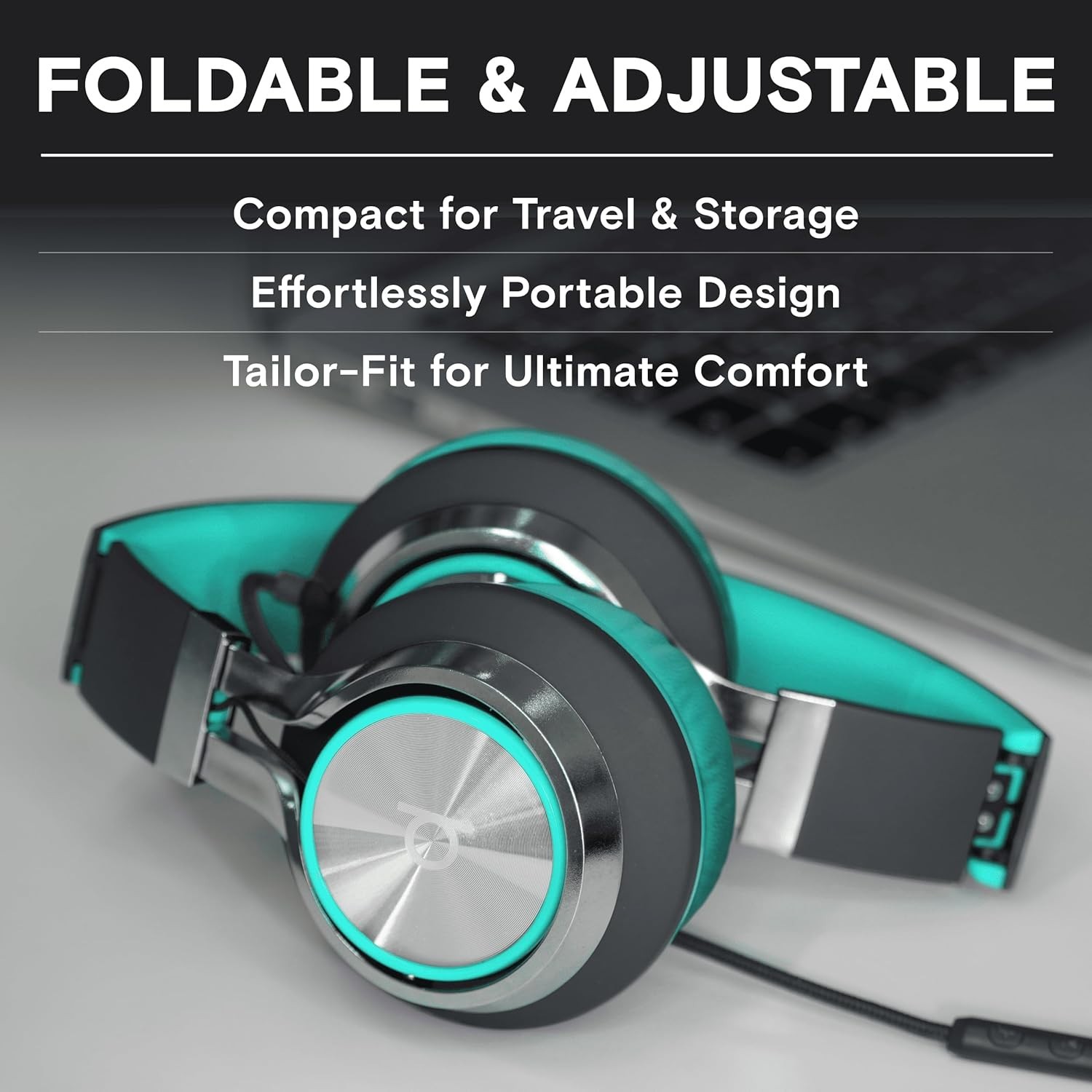 Dynamic Sound CL750 Wired Headphones – Ideal for School & Gaming in Turquoise
