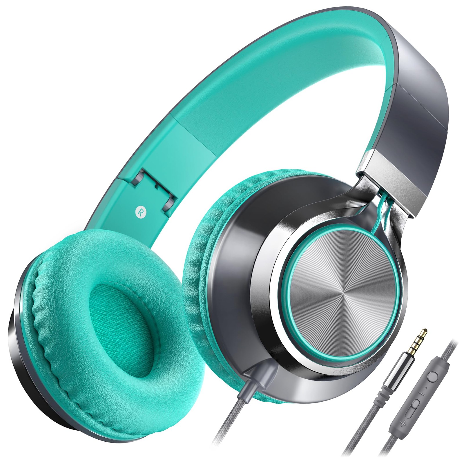 C8 Wired Headphones With Microphone And Volume Control Folding Lightweight Corde