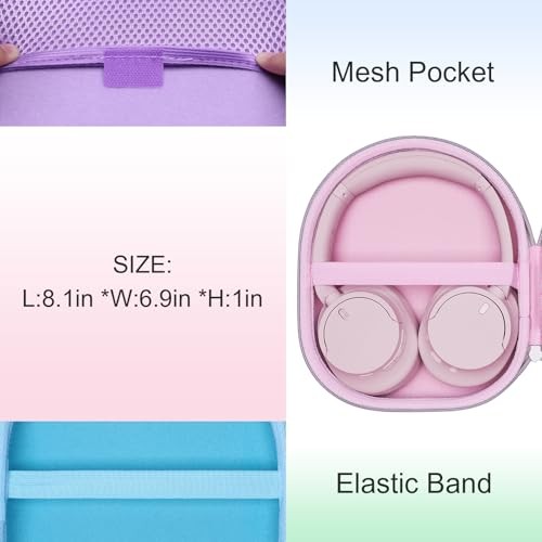 LTGEM Case Compatible with JBL Tune 510BT/720BT/770BT520BT & Sony WH Pink