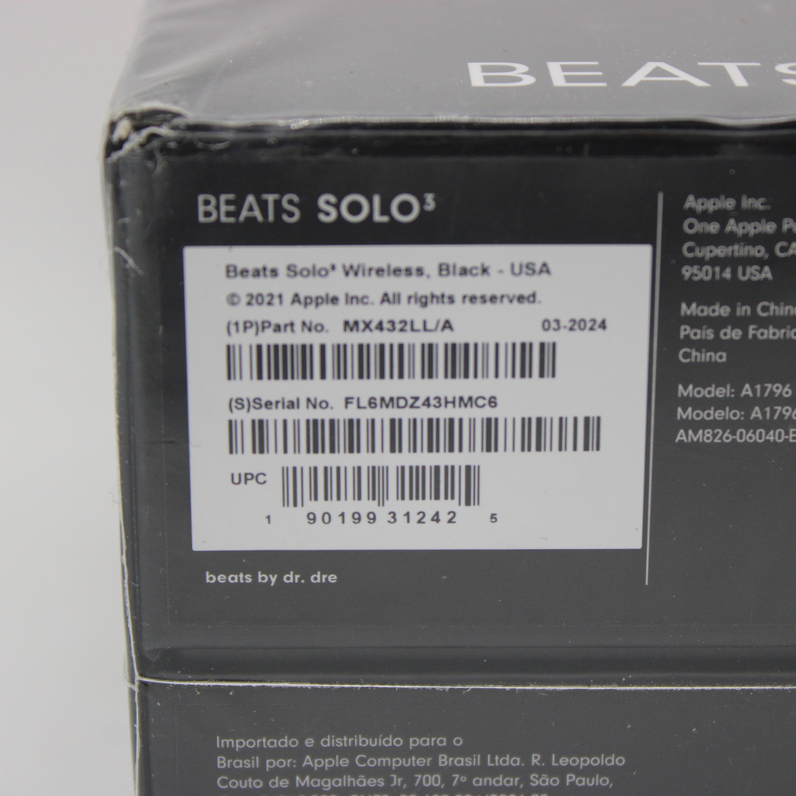 Beats by Dre Solo 3 Wireless Bluetooth Headphones Black MX432LL/A