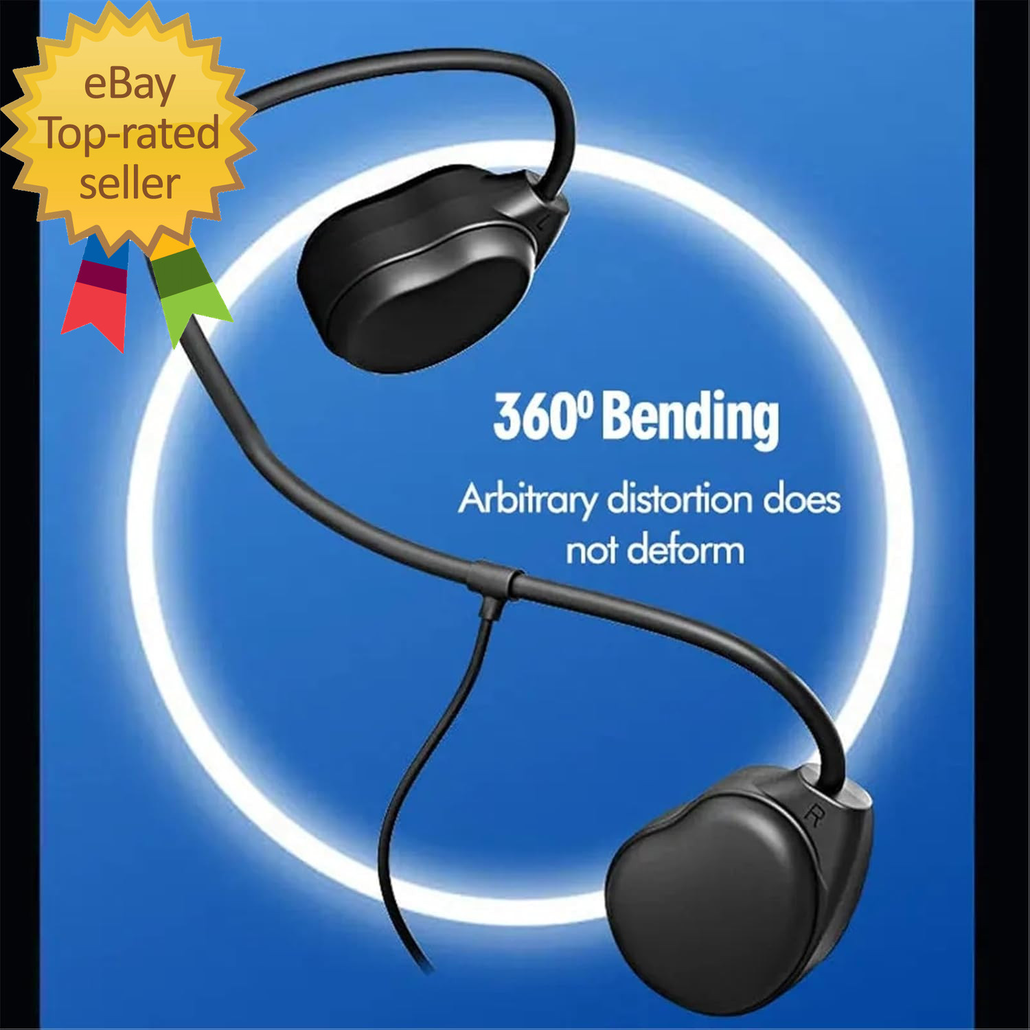 Air Conduction Open Ear Headphones 3.5Mm Wired Headphones & Built-In Microphone