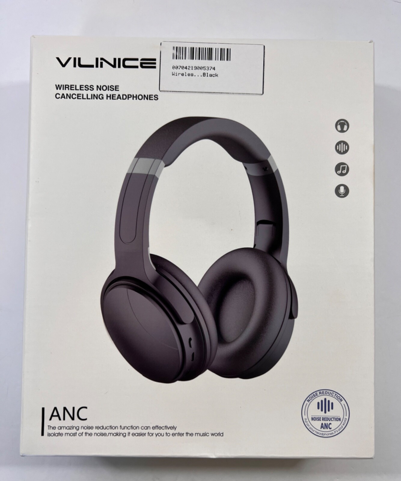 VILINICE Noise Canceling Headphones Wireless Bluetooth Over Ear Microphone Q8