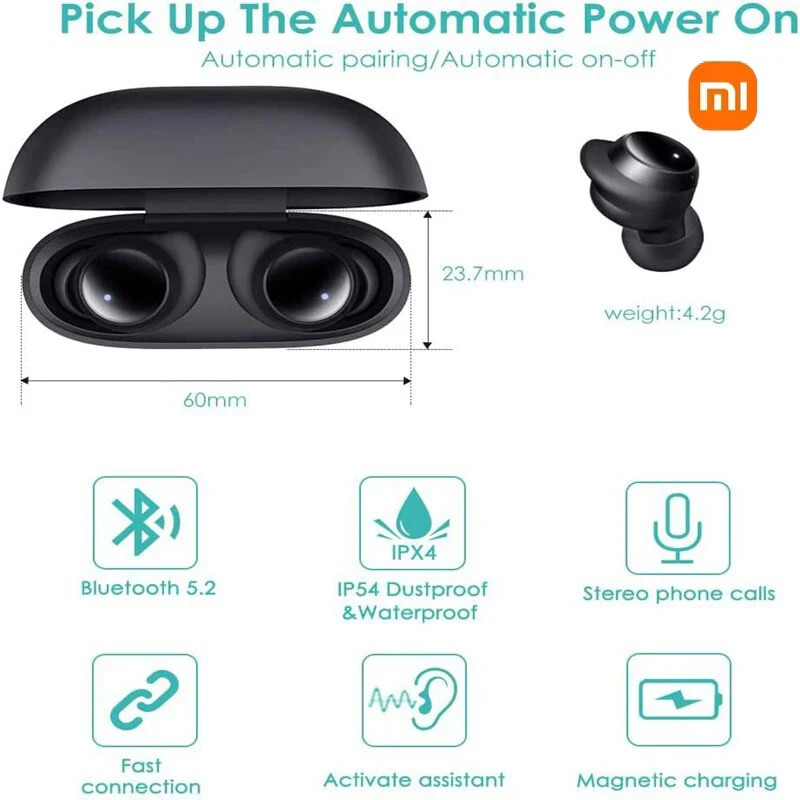 Headphones Xiaomi Redmi Buds 3 Lite Wireless Bluetooth 5.2 18 Hours Listen Ip6*