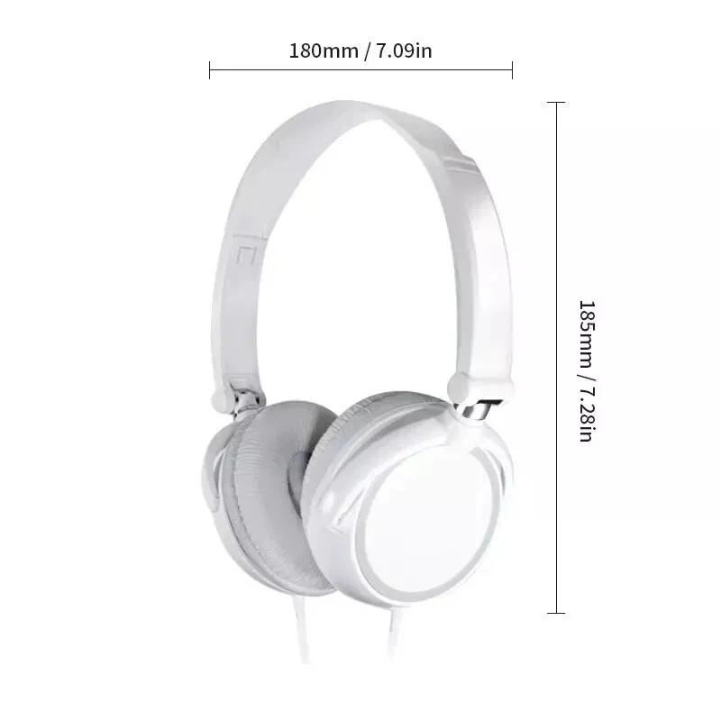 Over the Ear Wired Headphones with Clear Sound for Extra Bass Long Cord 3.5mm