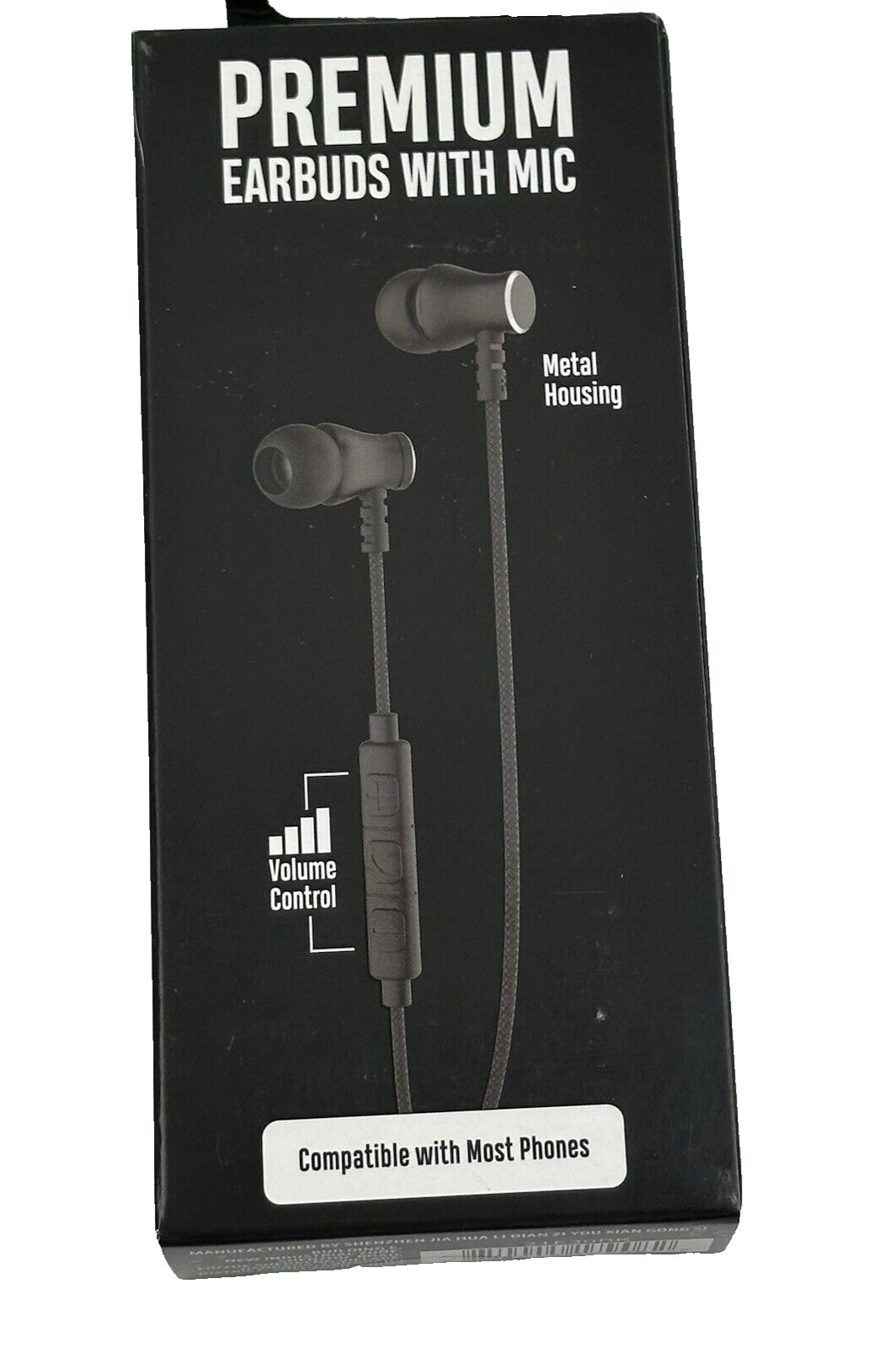 (2) Premium 35mm Wired Earbuds Headphones – Black With In Line Microphone