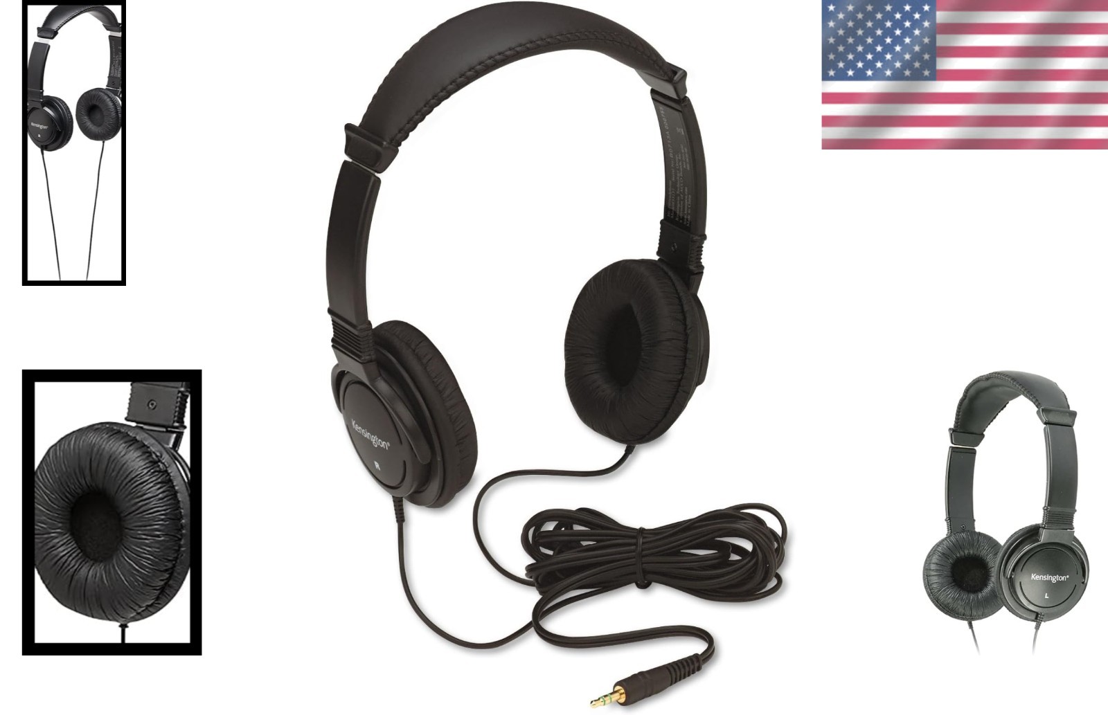 Active Noise-Canceling On-Ear Headset with Retractable Cord for Music Lovers