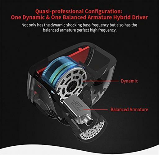 Yinyoo KZ ZST Earbuds Earphone Hybrid Banlance Assorted Sizes , Colors