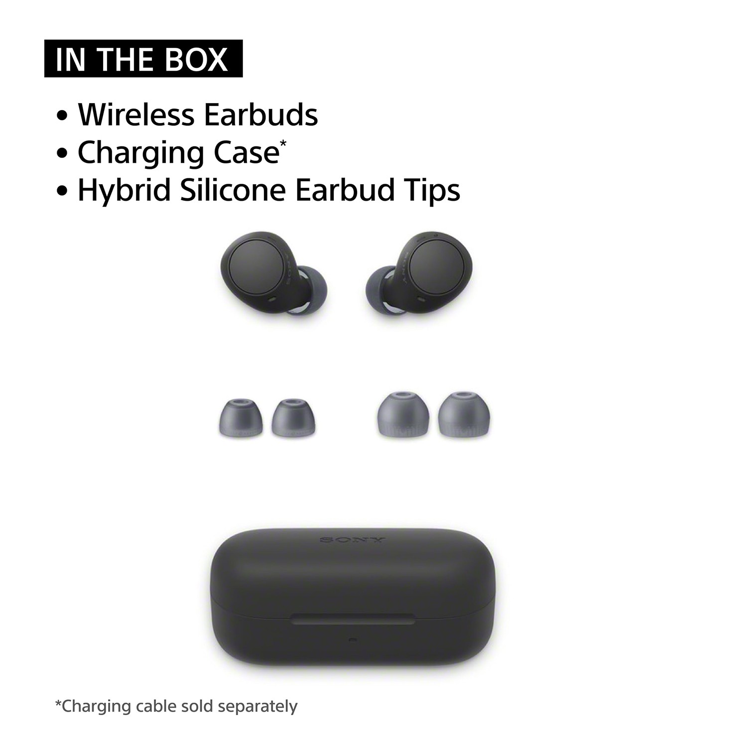 Sony WF-C510 Truly Wireless Earbuds with 22-Hour Battery, IPX4, Multipoint,Black