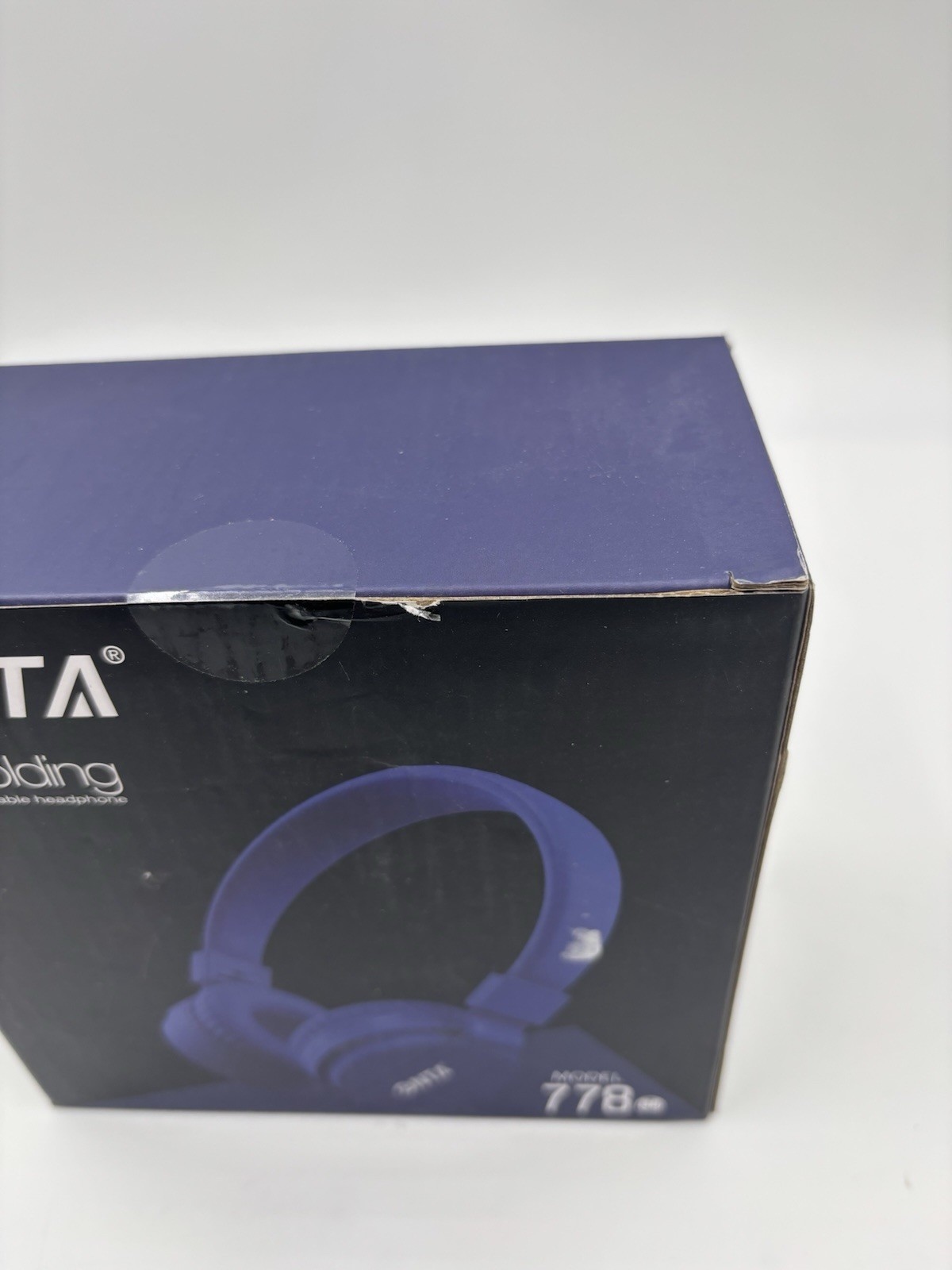 New ONTA Full Folding Headphones Model 778 Dark Blue Cord Length 1.2m
