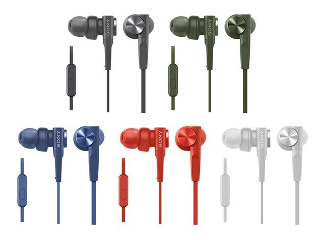Sony MDR-XB55AP Extra Bass Earphones In-Ear Mic Black White Red Green Blue Japan