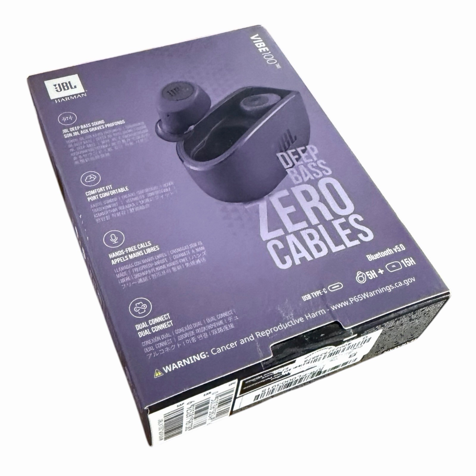 JBL VIBE 100 TWS True Wireless In-Ear Headphones Purple – NOB