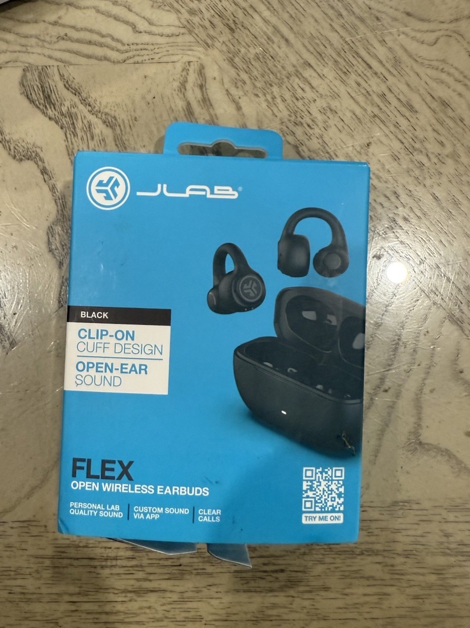 OPEN BOX! JLab Flex Open Bluetooth Earbuds, Wireless, Clip-On Cuff Design
