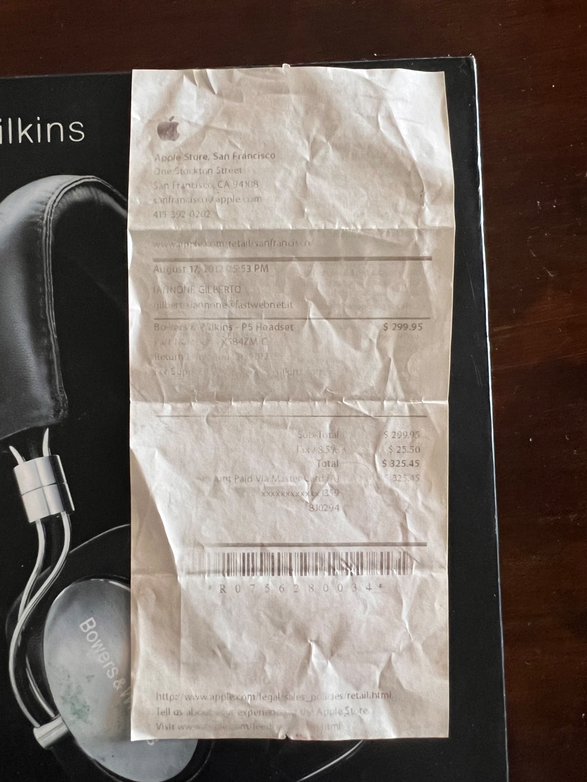 Bowers & Wilkins P5 On-Ear Headphones – New (Used Once)