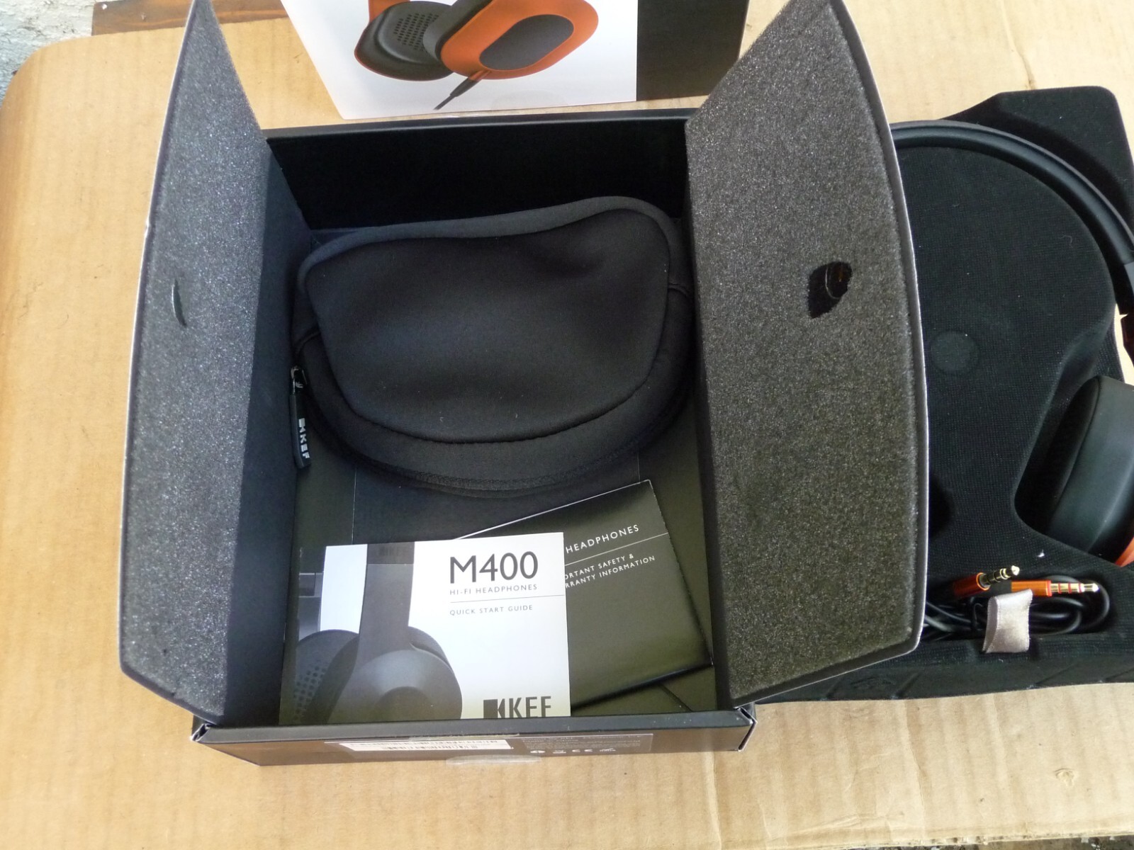 KEF M400 On-Ear Hi-Fi Headphones Orange