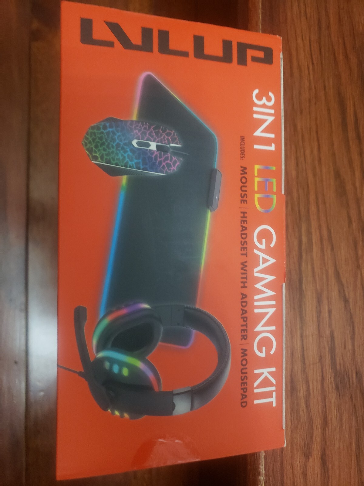 LVLUP 3 IN1 LED Gaming Kit with Mouse, Headset / Mousepad. Brand New