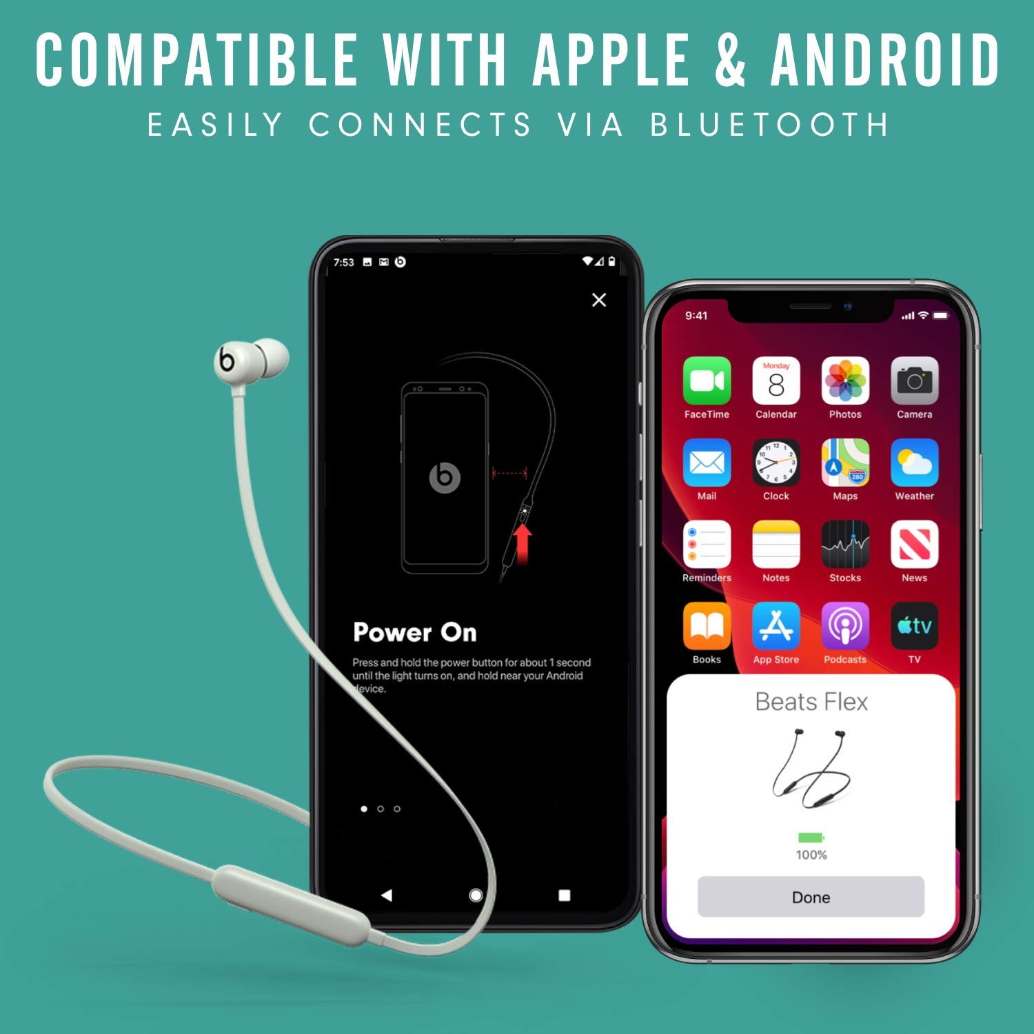 Wireless Earbuds Beats Flex Apple W1 Bluetooth 12 Hours Smoke Gray Headphone