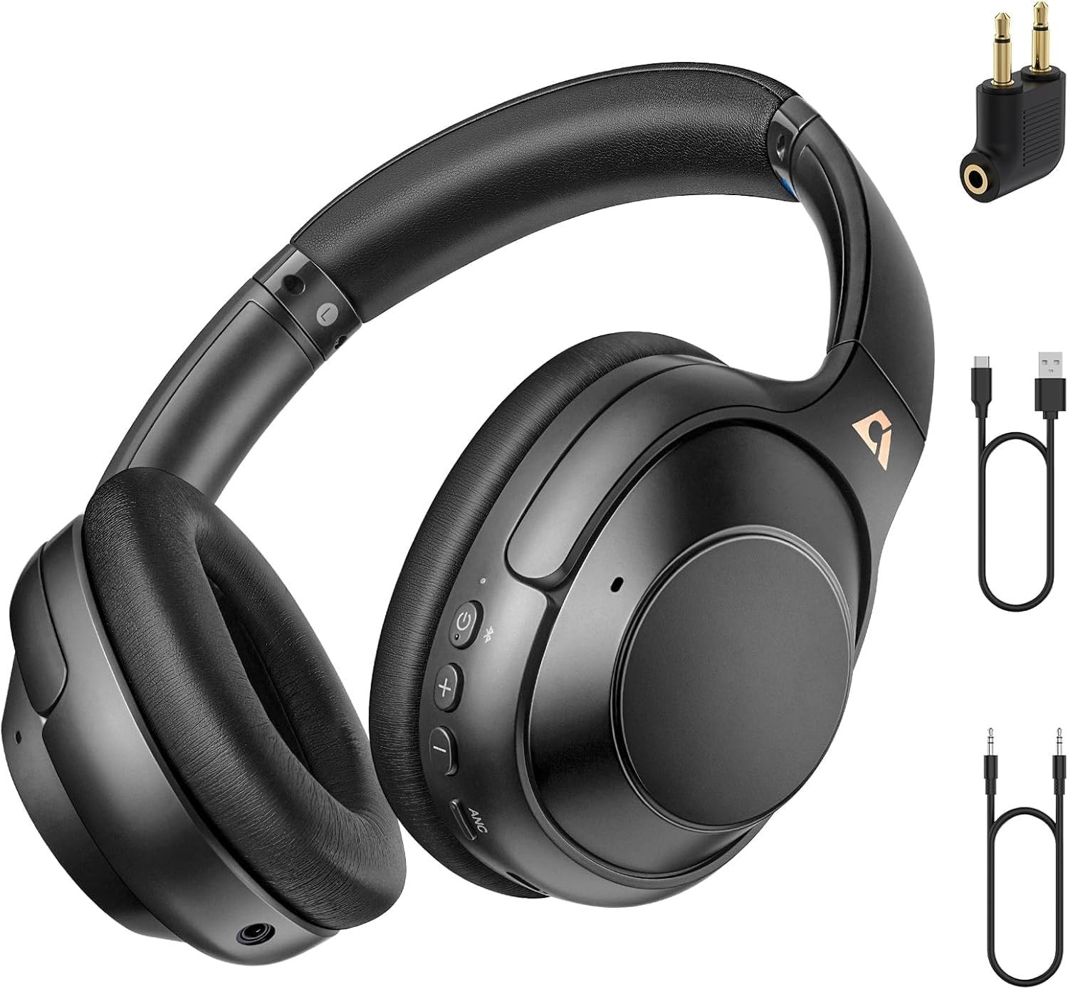 Hybrid ANC Over-Ear Headphones with LDAC Audio & 100 Hours Wireless Playback