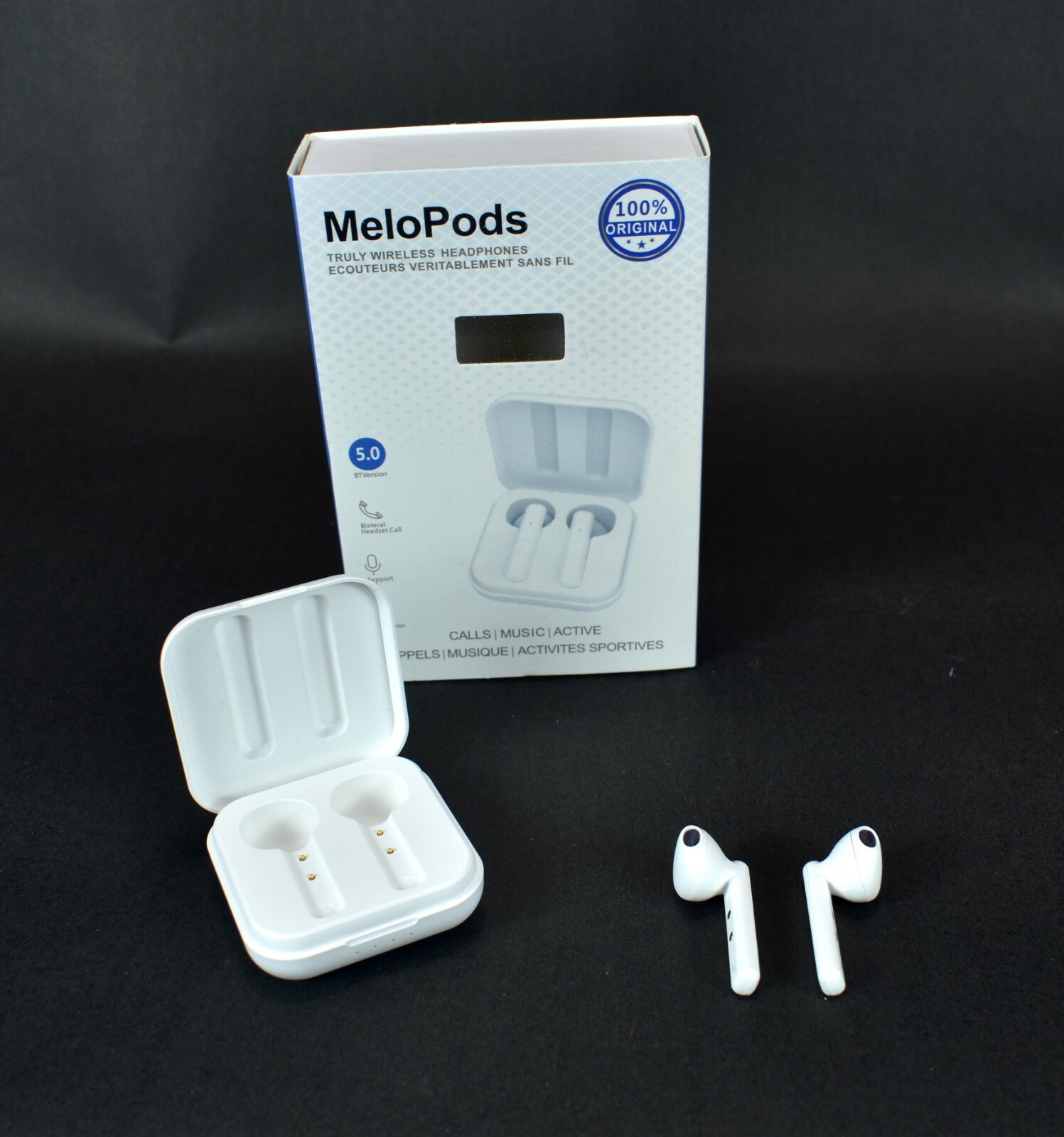 MeloPods Audio Ear Plugs – BT 5, Headset Calls, Siri Support, Touch Operation