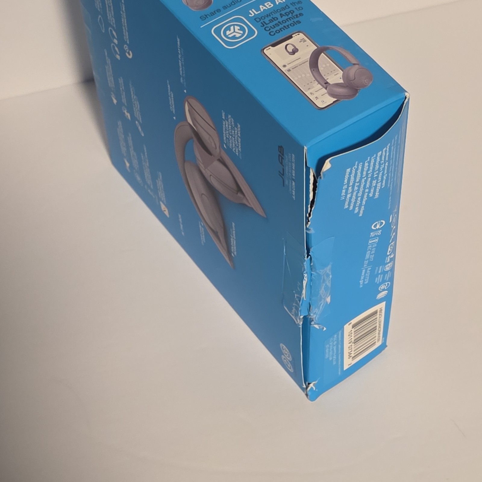 JLab Go Lux ANC Wireless Headphones Cloud White NEW, Box Damaged