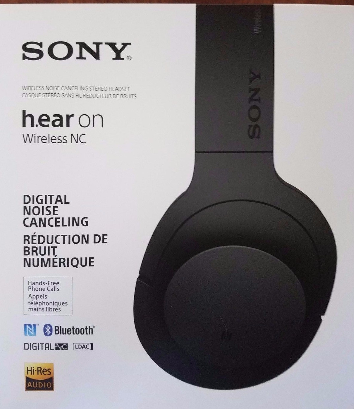 Sony MDR100 h.Ear on Wireless Noise Canceling Bluetooth Headphones – Charcoal