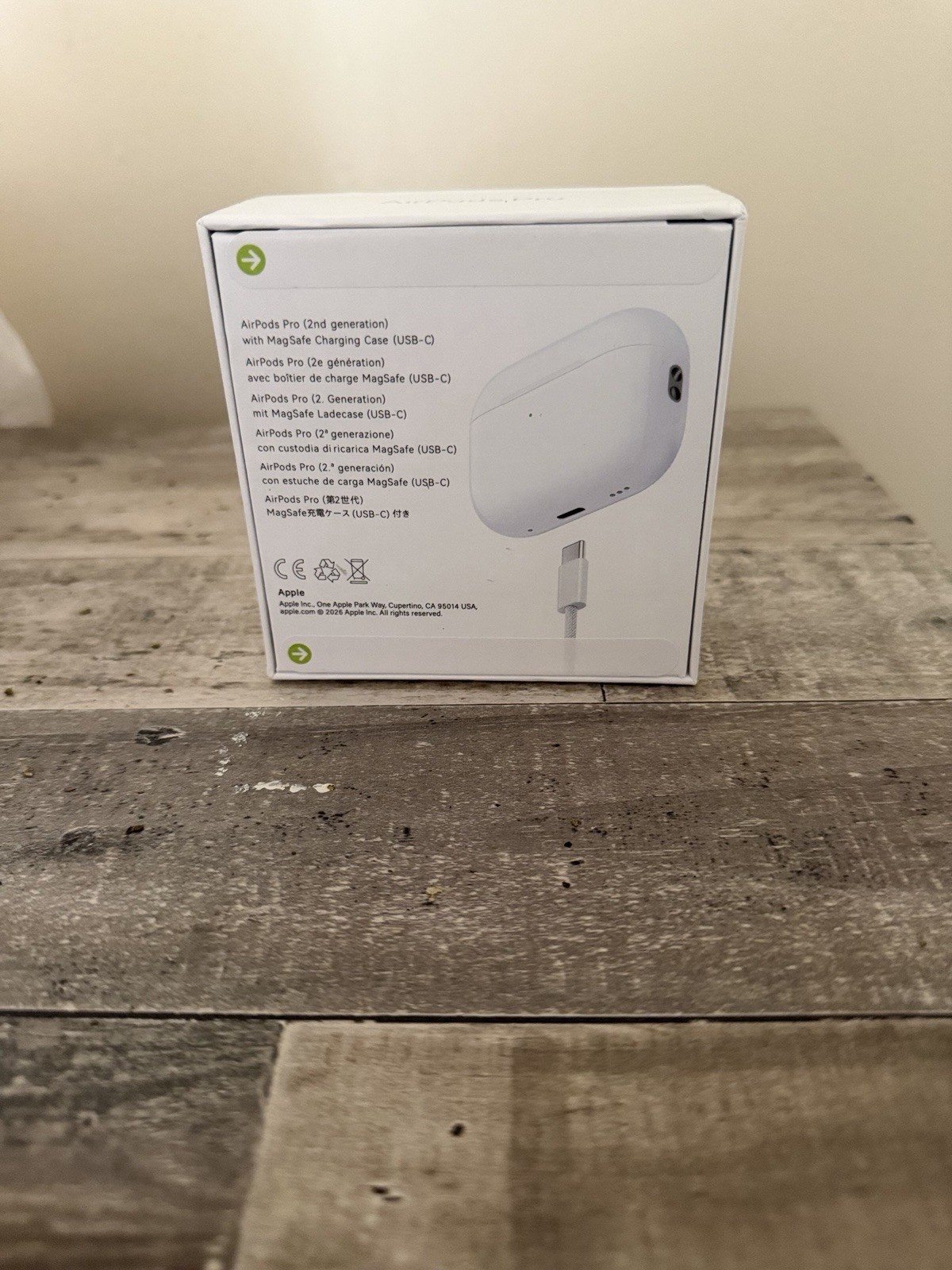 Apple AirPods Pro 2nd Gen White ANC MagSafe USB-C Wireless Charging