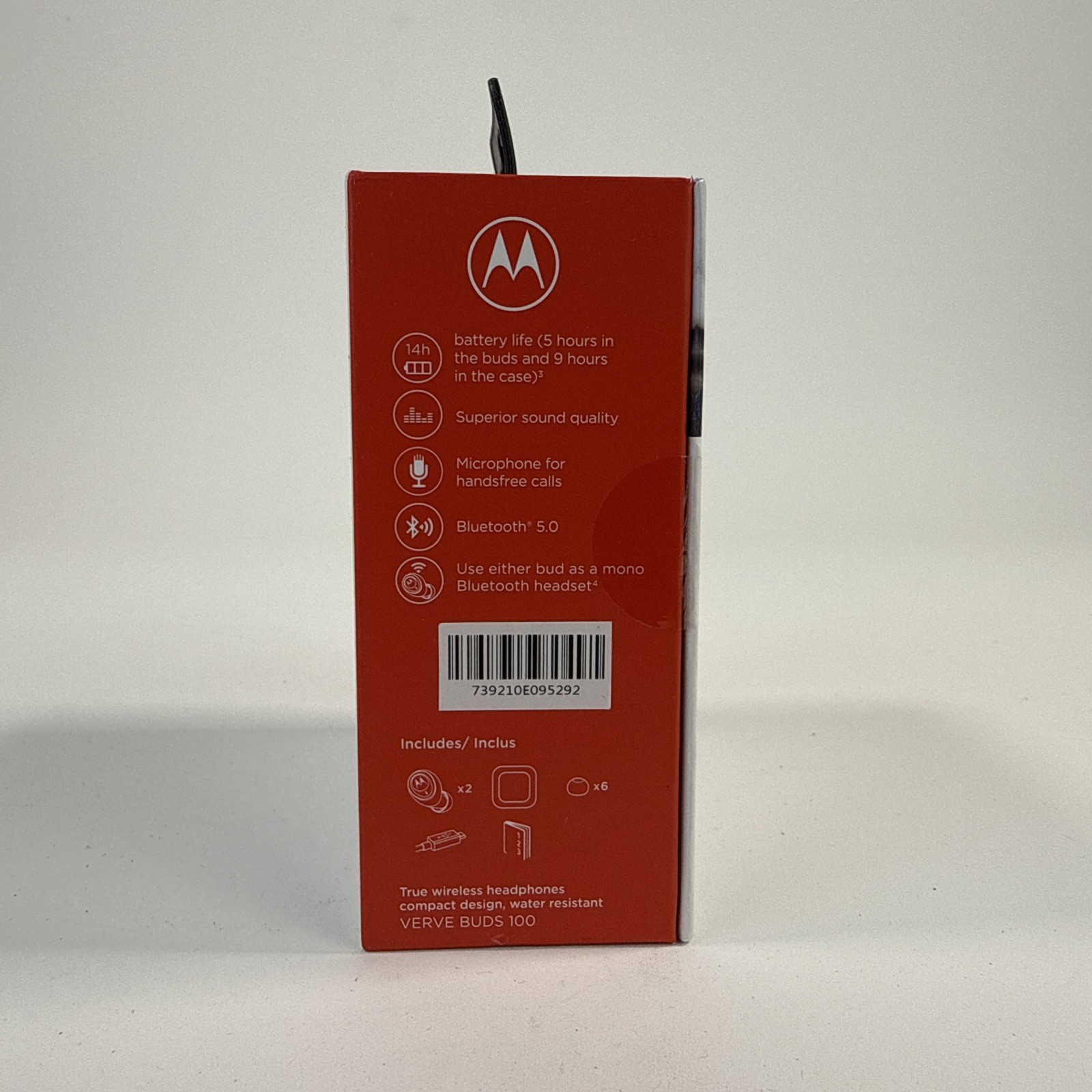 Motorola Vervebuds 100 Earbud Headphones, Water Resistant True Wireless Earbuds