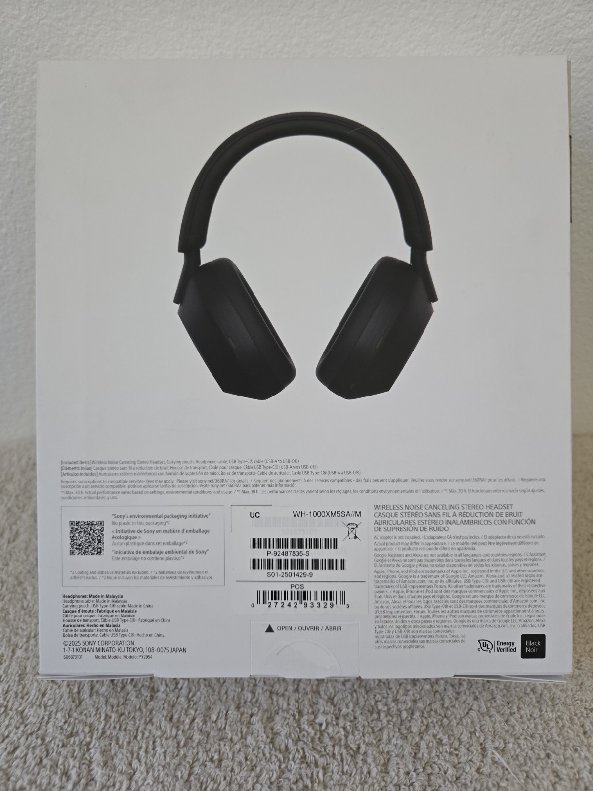 Sony WH-1000XM5SA Wireless Active Noise Cancellation Bluetooth Headphones – NOB