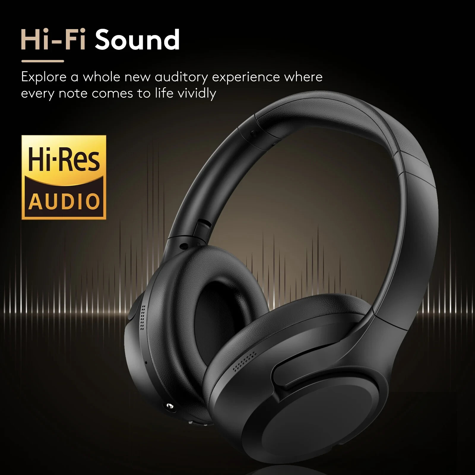 VILINICE Noise Cancelling Headphones, Wireless Bluetooth Headphones , Black, S8