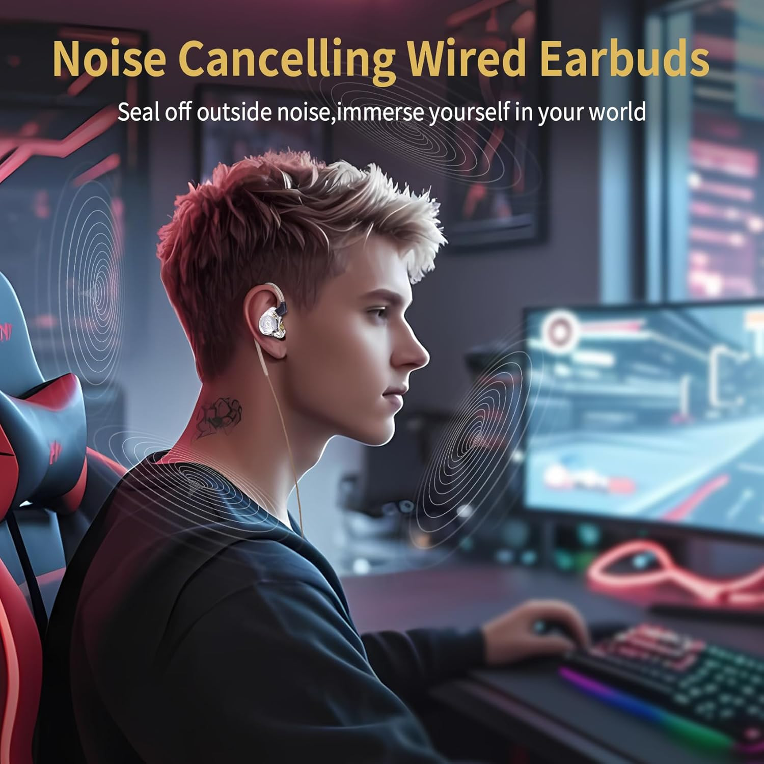 Hifi IEM for Gaming, CCZ MC02 in Ear Monitor, Clear Crystal Sound Gaming Earbuds
