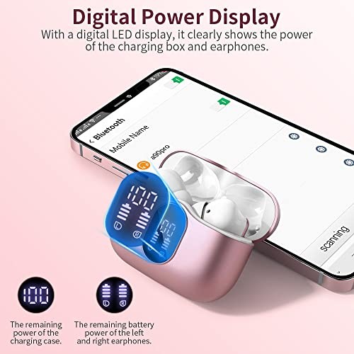 Wireless Earbuds Bluetooth 5.4 Headphones Bass Stereo Ear Buds with Noise