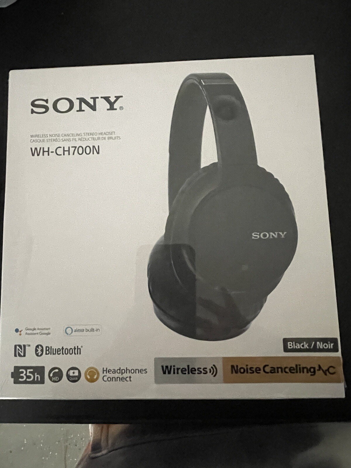 Sony WH-CH700N Wireless Over-Ear Headphones – Black