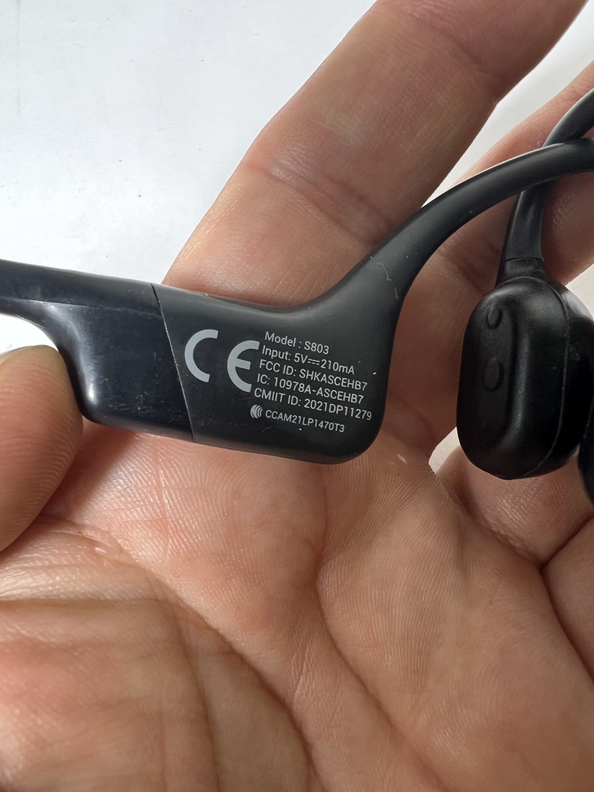 Shokz OpenRun Headphones S803 Bone Conduction Open-Ear BLACK S803BK As-Is READ