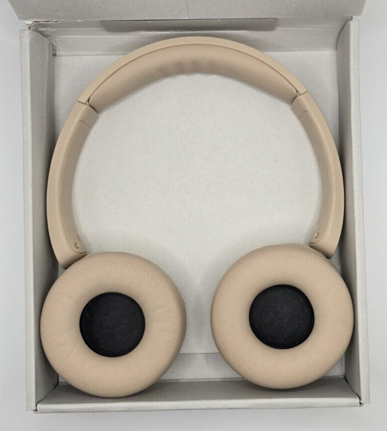 Sony WH-CH520 Over Ear Wireless Bluetooth Headphones Beige – Used